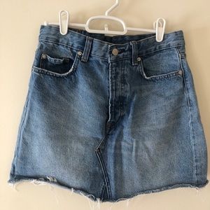 H&M Distressed Denim Skirt